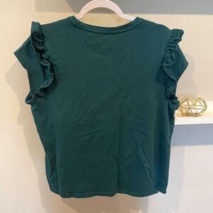 Women’s A New Day Size Large Deep Teal Ruffle Sleeve Shirt